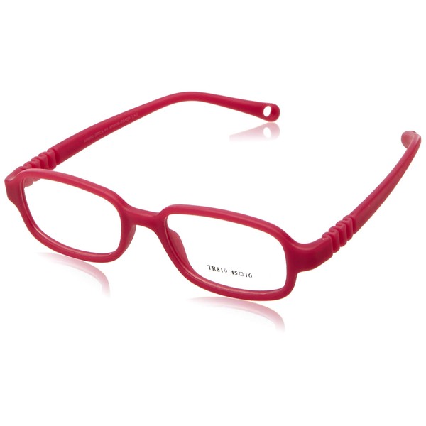 Amblyo-Patch Ltd Eye Glasses Frames for Kids, Flexible, Bendable, No screws, Glasses for girls, 45-16-120 (Pink)- Includes strap!