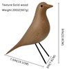 ThriBartLive Mid-Century House Bird Walnut Wood Home Décor, Modern Style