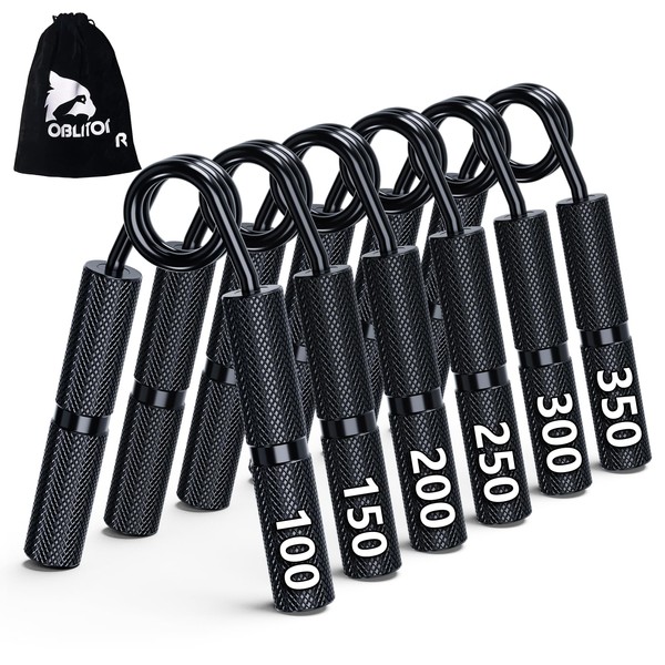 Oblitor Grip Strength Trainer 6 Pack,100LB-350LB Hand Exerciser Gripper Forearm