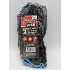 Gorilla Grip (3 PAIRS) Gorilla Grip Grease Monkey Gloves - Size Large - Gripping 25077