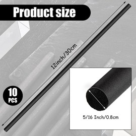 Graphite Stir Rod Stick Crucible Stir Rod Long Carbon Stirring Rod Graphite Crucible Stir Stick for Melting Casting Refining Gold Silver Copper, 12 Inch Length, 5/16 Inch Diameter (10 Pieces)