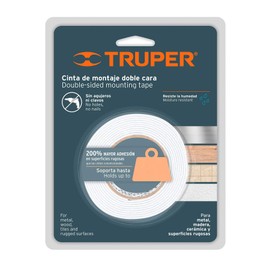Truper CDC-25100, Cinta doble cara de 25 mm x 10 m
