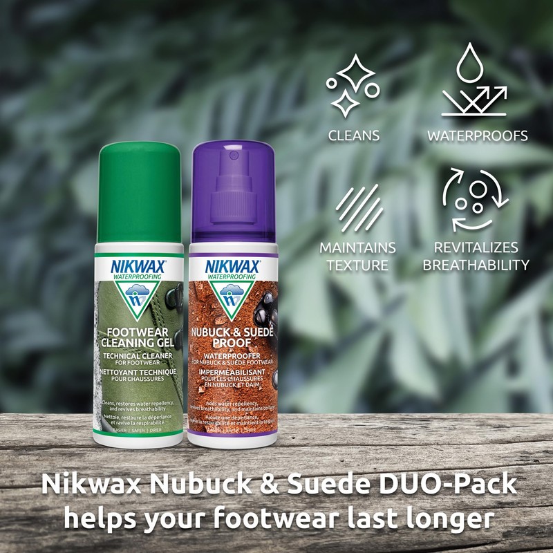 Nikwax Nubuck & Suede Footwear Clean/59704-00000-00 Double Pack