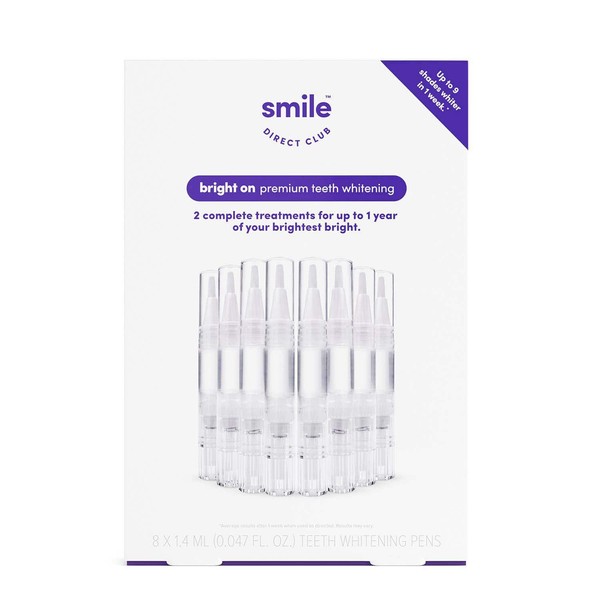 SmileDirectClub Teeth Whitening Kit with Lip Balm - 4 Pack 1.4ml Gel Pens - Professional Strength Hydrogen Peroxide