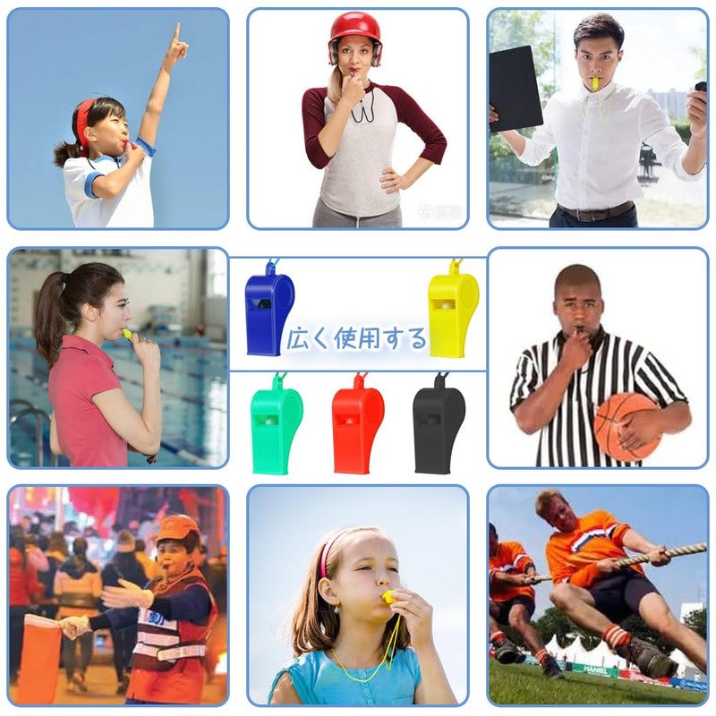 Whistle Plastic Whistle Safety Whistle Referee Whistle 15 Pack (5