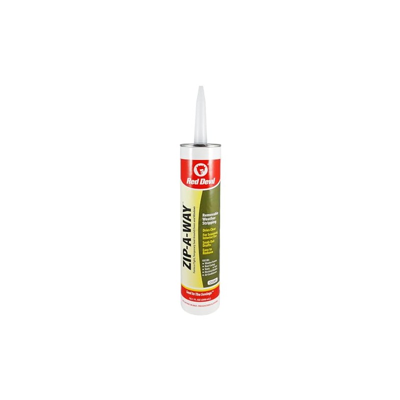 Red Devil 0606 Zip-A-Way Removable Sealant, Pack of 1, Clear
