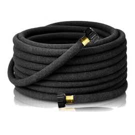 Soaker Hose, 1/2 Inch x 25 FT Round Rubber Garden Soaker Hose Water Seeper Soaker Hoses Drip Hose for Lawns Flower Beds Vegetable and Gardens