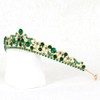 TOBATOBA Green Tiaras and Crowns for Women Girls Crystal Princess