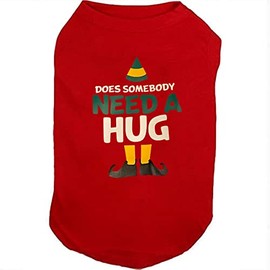 SUEOSU Christmas Dog Shirts for Pet Clothes Soft Breathable Puppy Shirts Printed Pet T-Shirt Puppy Dog Christmas Cosplay Xmas Pet Apparel for Small Medium Large Dogs and Cats (Small, RED-1)