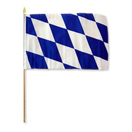 JumpingLight 12x18 12"x18" Wholesale Lot of 3 Bavaria Stick Flag Wood Staff - Quality Flags