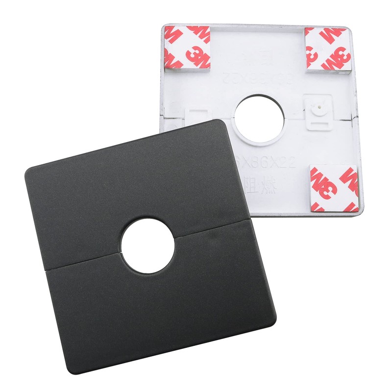 Wall Split Flange JianLing 2pcs Black Plastic Square Escutcheon Plates