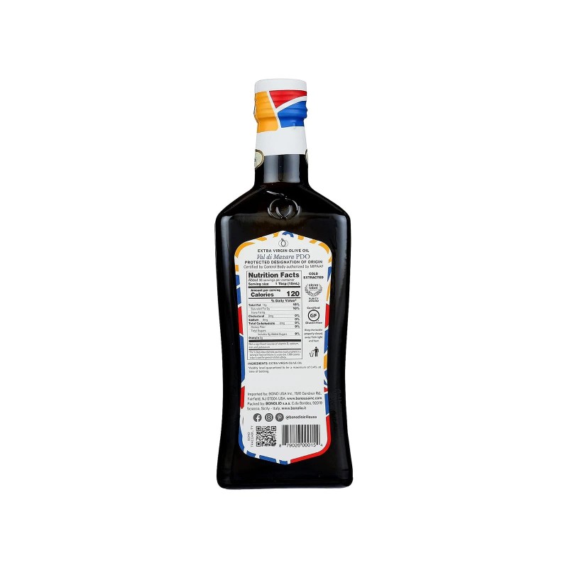 Bono Sicilian Extra Virgin Olive Oil PDO Quality 16.9 Fl