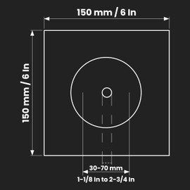 2 Pack 'Hidrotape T' 1-1/8'' to 2-3/4'' Waterproofing Sleeve - Pipe Seal - Pipe Wrap - Waterproofing Material For Shower/Bathroom/Drain pipes - Fabric Base With Rubber Polymer Guard