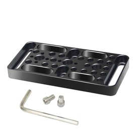 Extension Cheese Plate, Multifunctional Mounting Plate, Cheese Plate, Camera Easy Plate, Removable Plate, with 1/4 Inch and 3/8 Inch Thread Holes, for ARRI, Suitable for Camera Rig