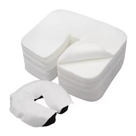 100x Einweg Nasenschlitztücher für Massageliegen, Gesichtsauflagen Massageliege, Vlies Einwegauflagen, Hygieneauflagen für Kopfstützen von Massagestühlen & Massagetischen, Nasenschlitz, Massage