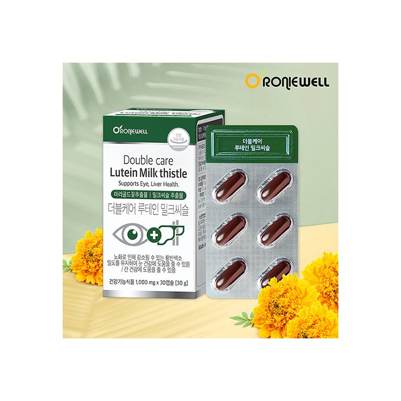 Ronniewell Roniwell Double Care Lutein Milk Thistle 30 Capsules (1-Month