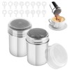 Pack of 2 Stainless Steel Cocoa Shaker with 16 Coffee