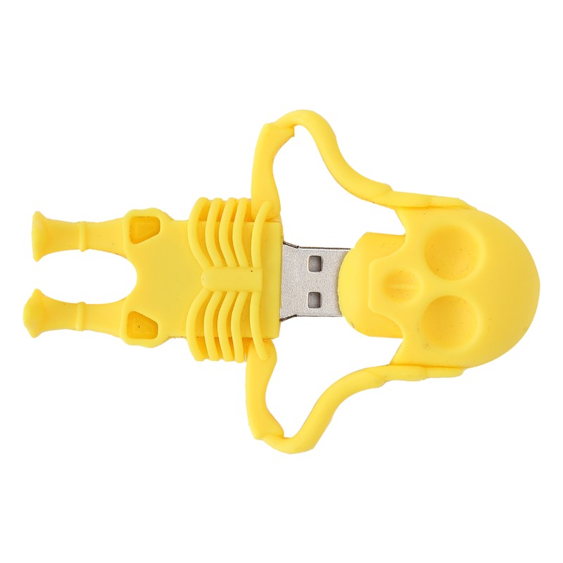 Cartoon U Disk Yellow Skull Appearance High Speed Bulk Storage