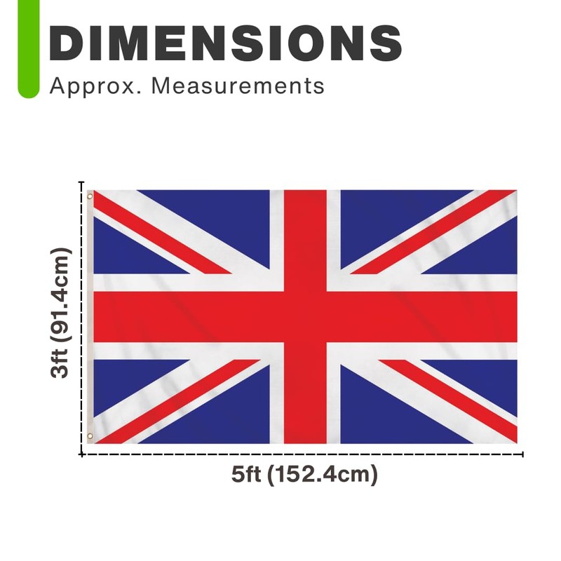 3ft x 5ft Union Jack - 91cm x 152cm United
