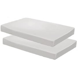 Gilbins Cot Size 30" x 75" Fitted Sheet, Made of Cotton, Perfect for Camp Bunk Beds/RVs/Guest Beds 2 Pack White