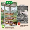 Tnstbiee 3-Tier Hanging Wooden Herb Drying Rack, Compact Mesh Flower