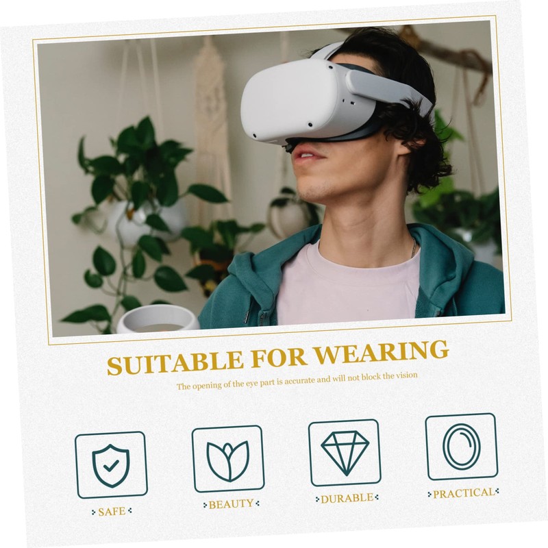 IWOWHERO Adjustable VR Eye Mask Cover Breathable Sweatband for Virtual