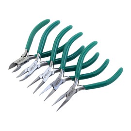 Jewelry Pliers, Exeton Set of 5 Professional Jewelry Making Pliers Tools Craft Pliers Set Wire Wrapping Tools for Jewelry Making (Green 12cm)