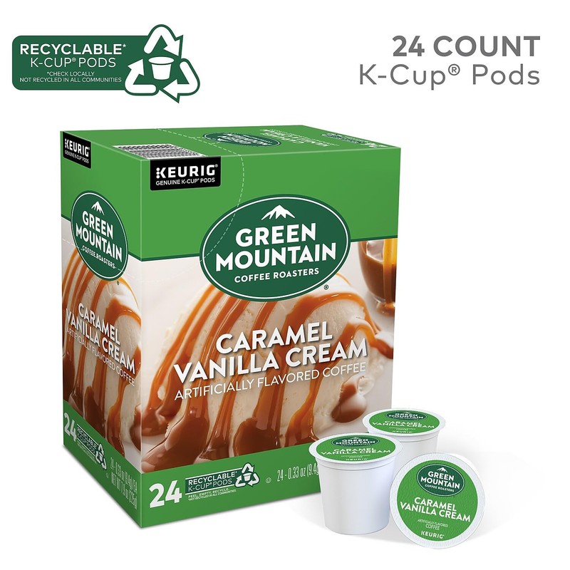 CARAMEL VANILLA CREAM Flavored Coffee --- by Green Mountain ---