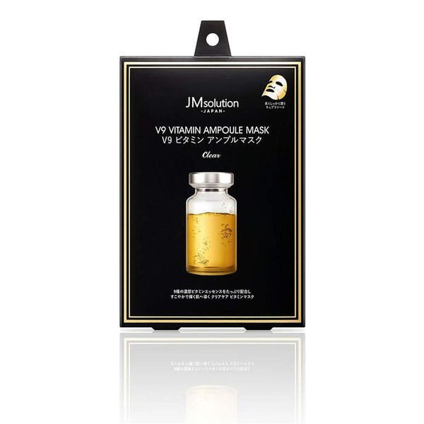 JMsolution V9 Vitamin Ampoule Mask, Clear, 30g x 5 Count (Boxed)