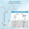 Hibbent Shower Slide Bar with Handheld Shower Head Holder, Stainless