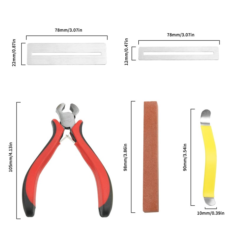 6pcs Guitar Polishing Tool Set String Cutter Fingerboard Protector String