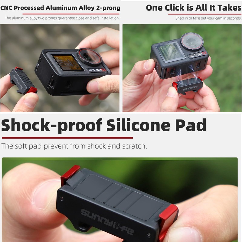 Honlyn Magnetic Cold Shoe Mount for DJI Osmo Action 5