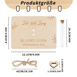 shallyong Time Instead of Stuff Gift, Money Gifts Packaging with Wood and Test Tubes, Gift Wrapping for Birthday, Wedding, Youth Initiation, Travel, Money Packaging for Girls and Boys