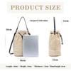 EVEOUT Straw Bucket Bag for Women Summer Woven Beach Bag