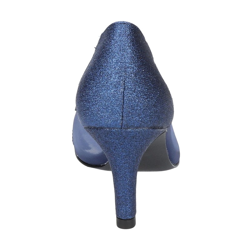 Easy Street Women's Picaboo Pump, Navy Glitter, 7