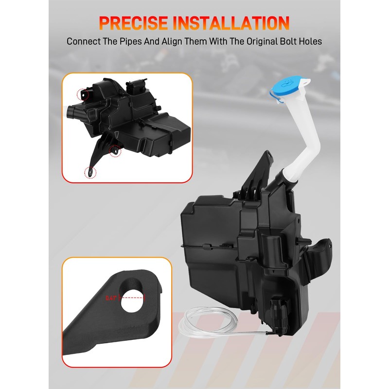 GDUKOP 28910-9HM0A Windshield Fluid Reservoir wiht Sensor, Compatible with Nissan