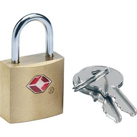 Go Travel Sentry TSA accepted Brass Secure Luggage Padlock - 2 Keys (Ref 349)