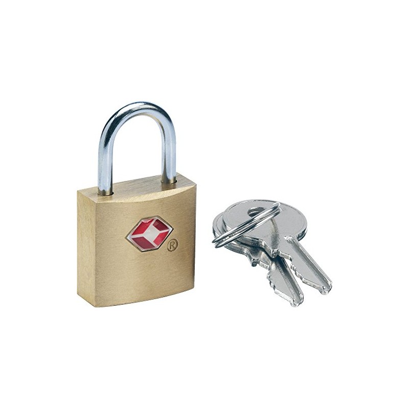 Go Travel Sentry TSA accepted Brass Secure Luggage Padlock -