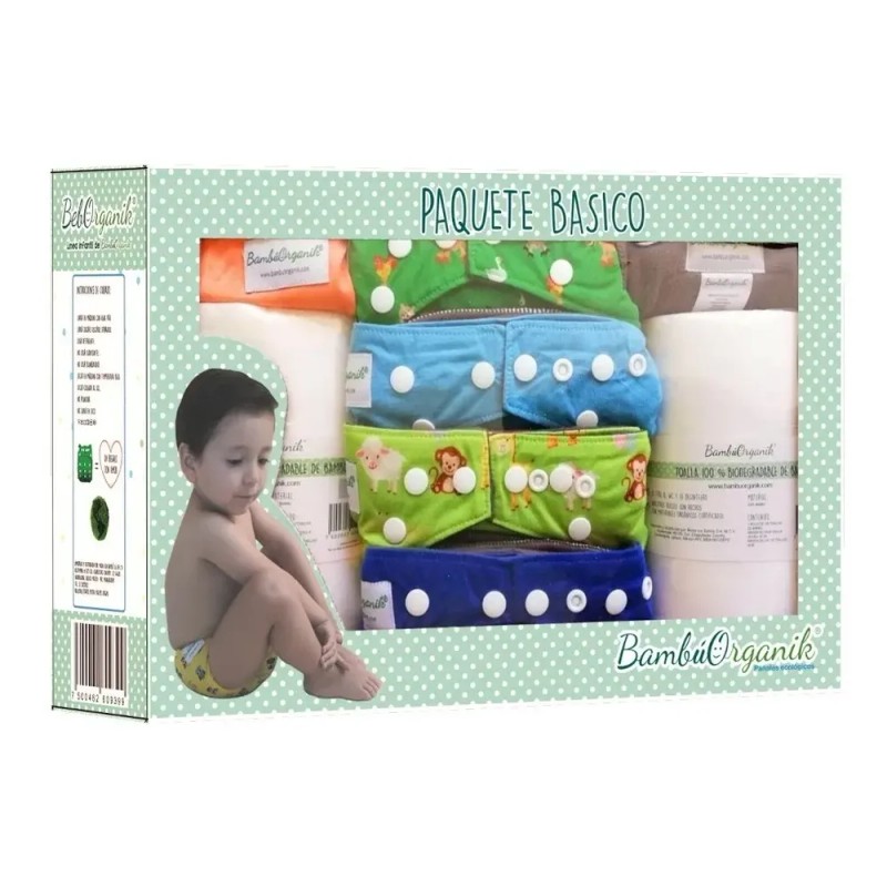 Paquete Básico (bambúorganik) Pañales De Bambú Ecológicos Género Hombre Talla