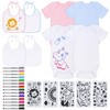 Spetsbst Pack of 27 Baby Bibs for Painting, Bodysuits for