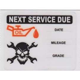 Generic 24 SKULL WRENCHES LOGO STATIC CLING OIL CHANGE REMINDER STICKERS DECALS FREE S/H