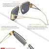 YUELUQU Retro Aviator Glasses Men Women Metal Half Frame Trendy