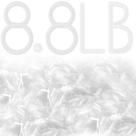 Fabbay 4 Pack 8.8 LB Fiberglass for Concrete Cement Fiber Additive, Mortar Anti Seepage Reinforcement Glass Chopped Strand for Garden Wall Build Anti Cracking White Concrete Mix, 3/4, 19 mm (8.8 lb)