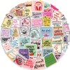50pcs Cute Inspirational Reading Stickers, Funny Self-Affirmation Motivational Words Stickers