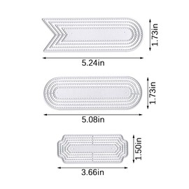 Hying Words Labels Cutting Dies for Card Making, Nested Bookmarks Die Cuts Writing Tabs Label Banner Dies Stencils Embossing Template for Craft Scrapbooking DIY Photo Album Decorations