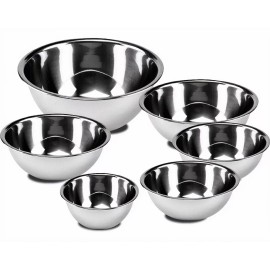 Vencort Juego De 6 Tazones Bowl De Acero Inox Para Mezclar Vencort