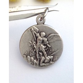 LOT OF 3 (THREE) SAINT MICHAEL THE ARCHANGEL MEDALS - THE PATRON SAINTS MEDALS- 100% MADE IN ITALY (St. Michael - Medium Size)