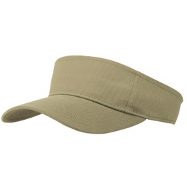 Sport Sun Visor for Women Men Golf Tennis Softball, Adjustable Empty Top Hats 1600-1PC-Khaki
