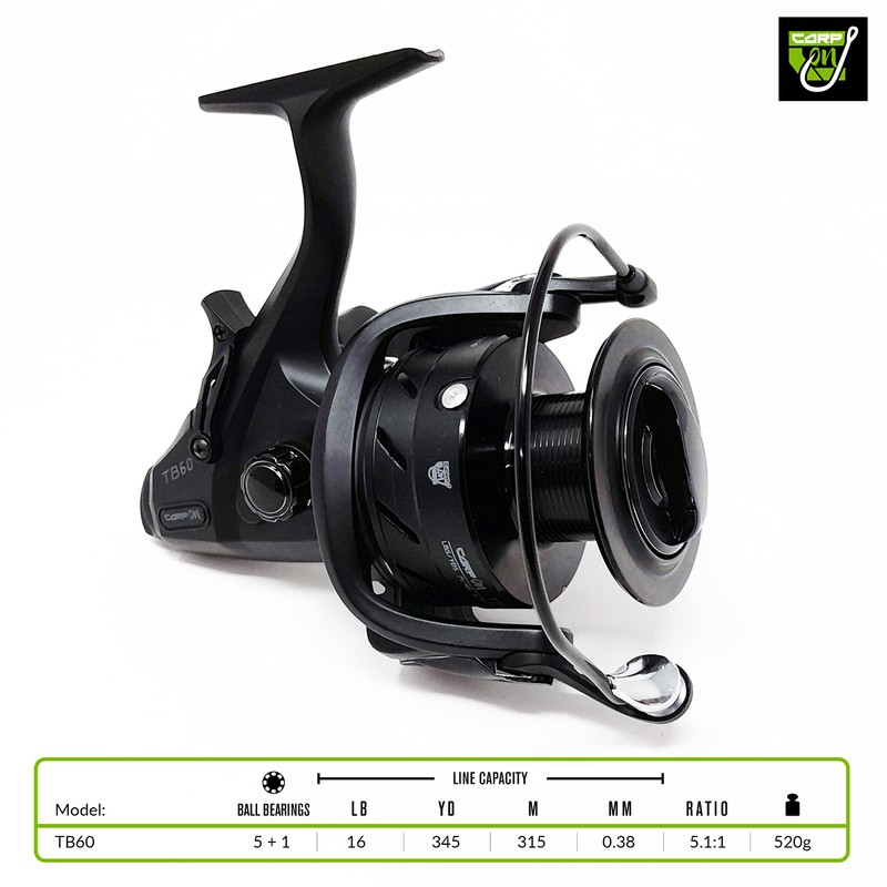 Carp On - TB60 FREESPOOL 6BB Fishing Reel (5 plus