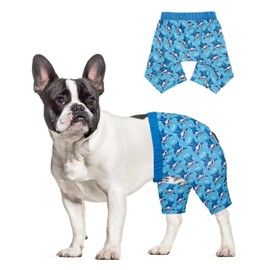 CuteBone Dog Swim Trunks Swimsuit Durable & Comfortable - Quick-Dry, Adjustable Waistband Shorts, UV Protection Bikini- Perfect for Beach, Pool & Outdoor Fun, Shark DST02M